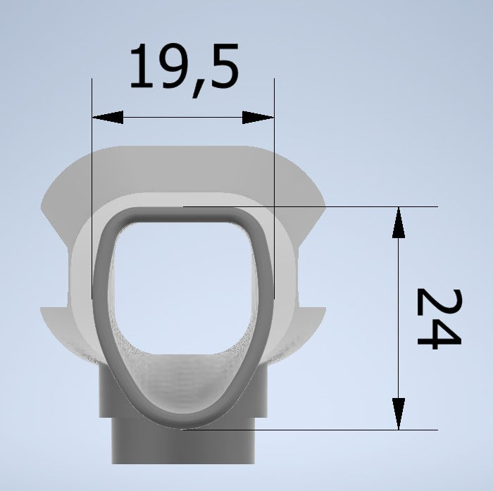 Laringoscópio modelo Ferrari (F3) com comissura de 180mm
