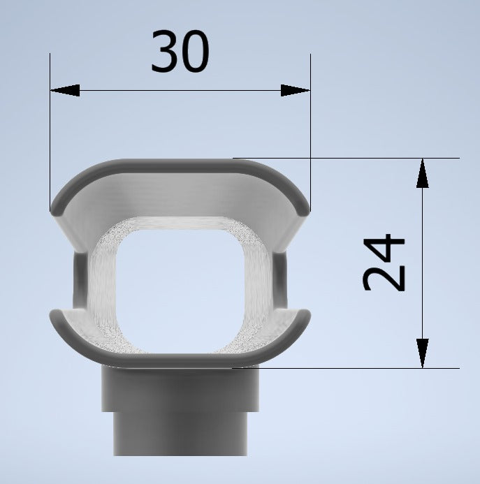 Laringoscópio modelo Ferrari (F3) com comissura de 180mm