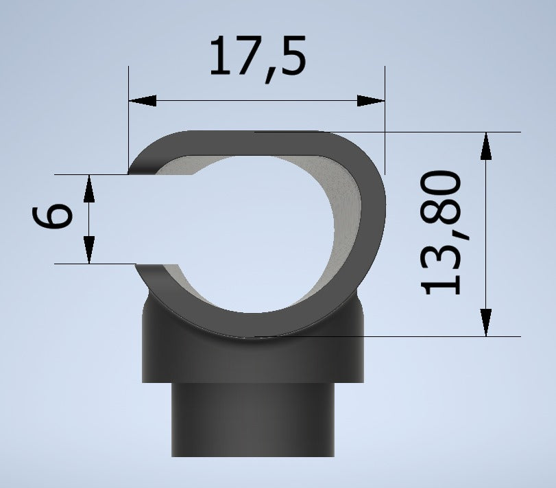 Laringoscópio Infantil com abertura no lado Direito de 100mm