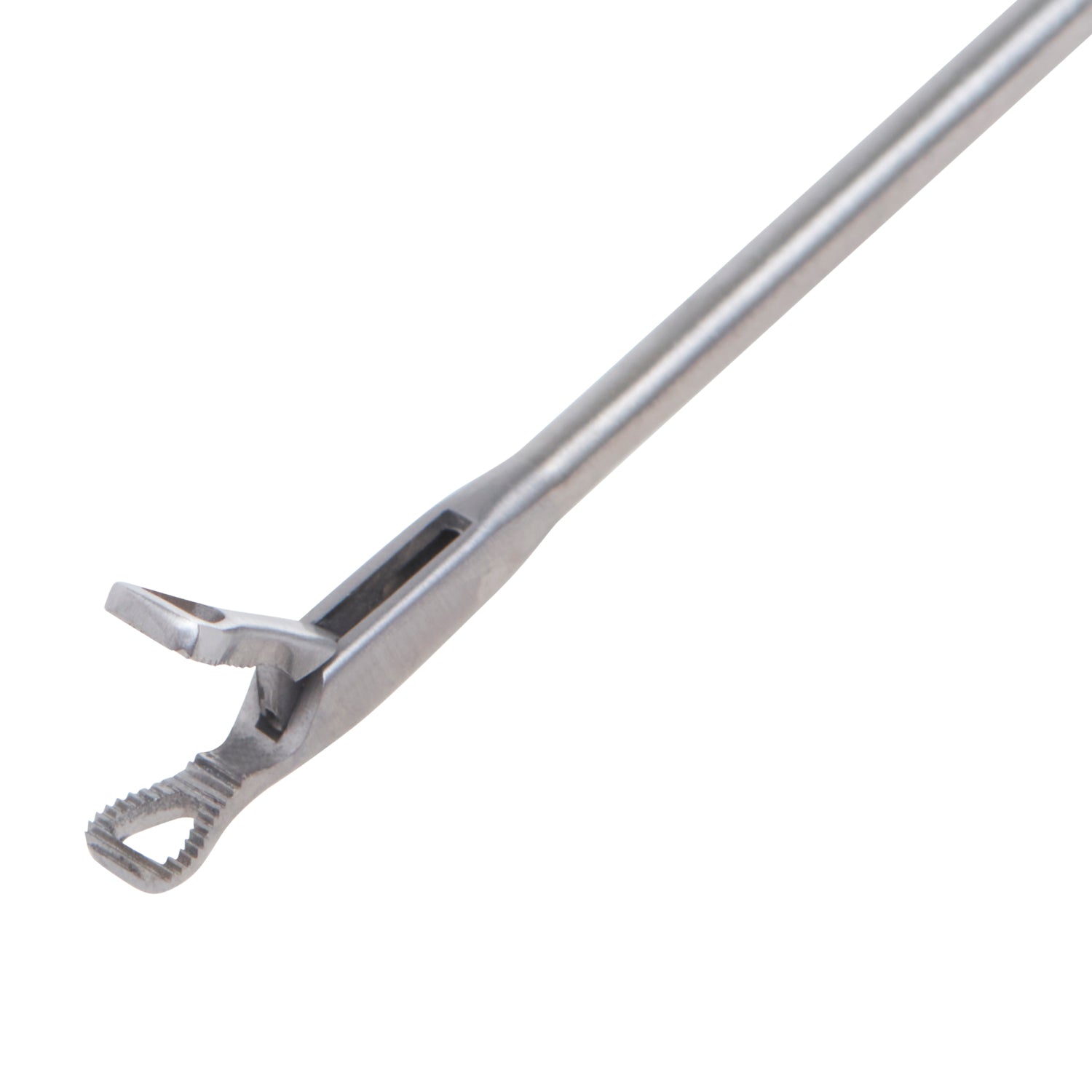 Pinça triângulo fenestrada reta com ponta de 1,8 x 3,5mm x 250mm