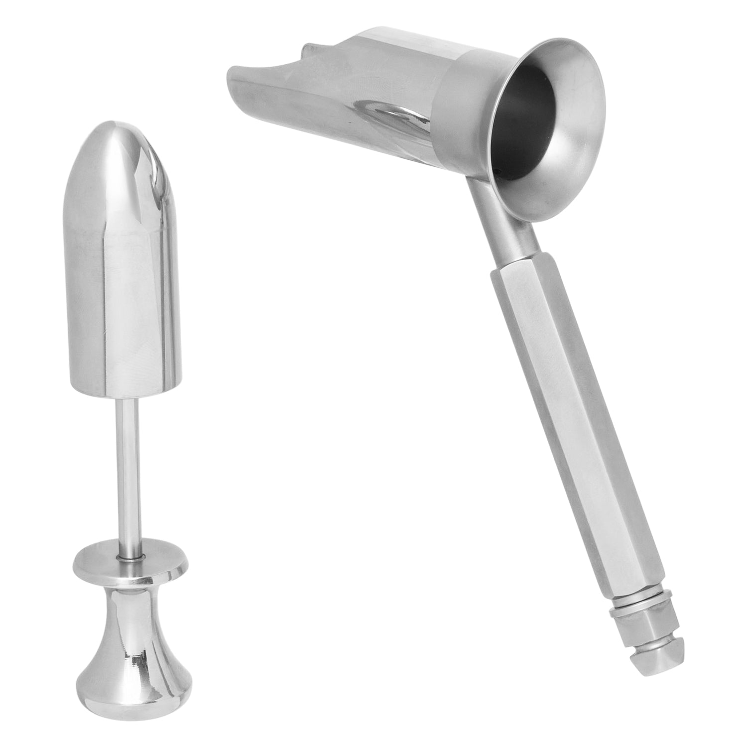 Anuscópio chanfrado com conector de 25mm x 70mm